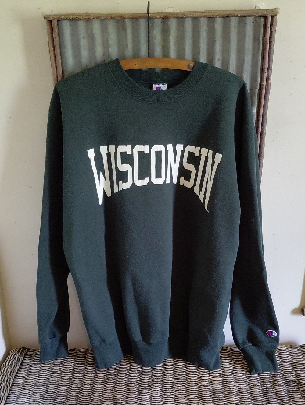 Vintage Champion 'Wisconsin' Crewneck Sweatshirt - Picture 9 of 11